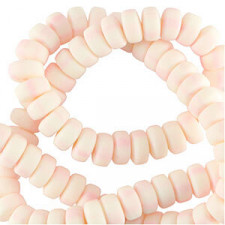 Polymer beads rondelle 7mm - Gentle pink